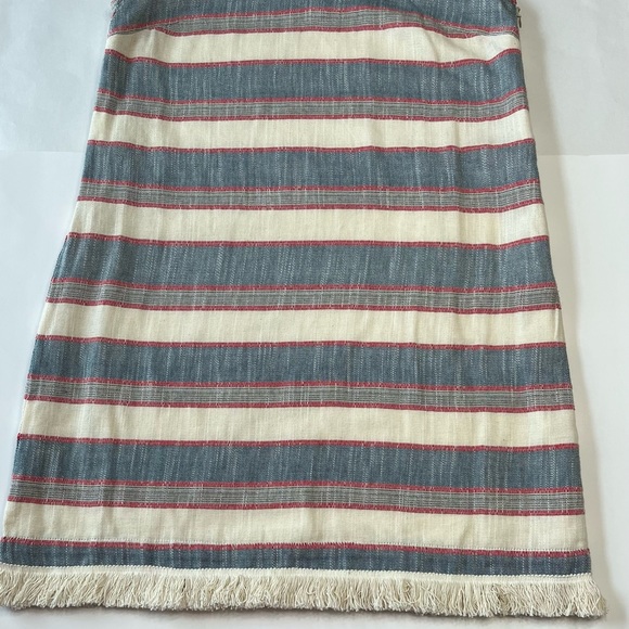 Chelsea & Theodore Stripped Sleeveless Fringe Cotton Mini Dress 4 - Picture 4 of 10
